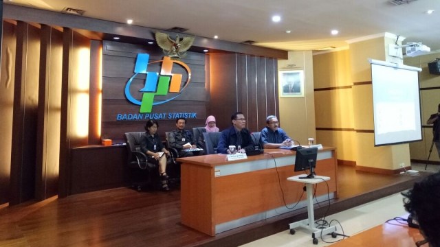 Kepala BPS Suharyanto saat jumpa pers (Foto: Nadia Riso/kumparan)