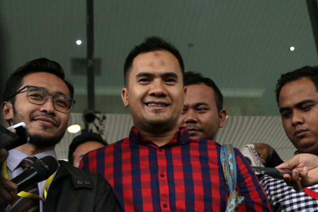 Diperiksa sebagai tersangka. Foto: Fanny Kusumawardhani/kumparan