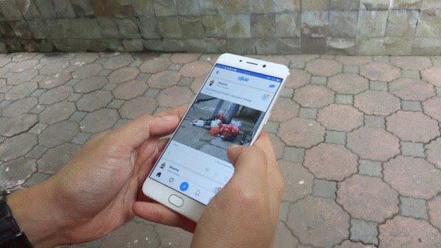 Pengaduan sampah di aplikasi Qlue. (Foto: Muhammad Fikrie/kumparan)