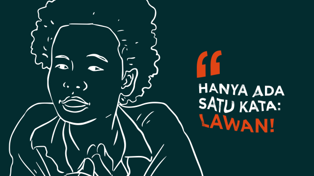 Ilustrasi Wiji Thukul dan puisinya. (Foto: Mateus Situmorang/kumparan)