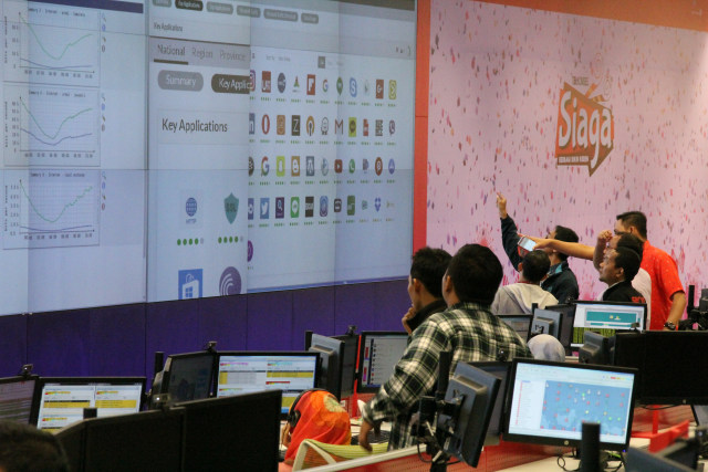 Pemantauan layanan Telkomsel (Foto: Telkomsel)