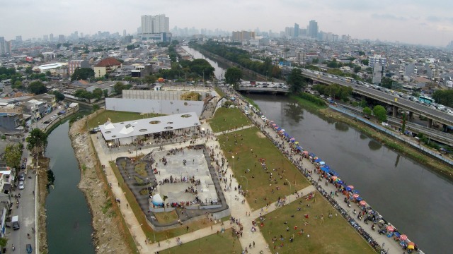 Kenampakan Kalijodo Skatepark dari udara. (Foto: Aditia Noviansyah/kumparan)