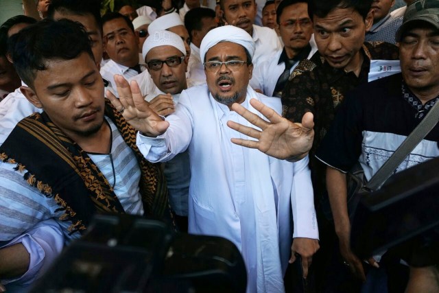Habib Rizieq saat di depan awak media. (Foto: Aditia Noviansyah/kumparan)