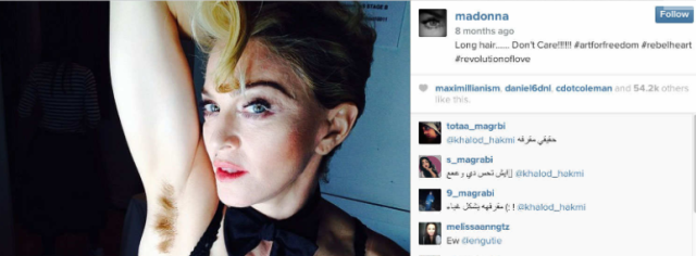 Bulu ketiak Madonna di Instagram (Foto: Instagram/Madonna)
