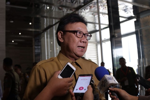 Mendagri di acara koordinasi nasional. (Foto: Fanny Kusumawardhani/kumparan)