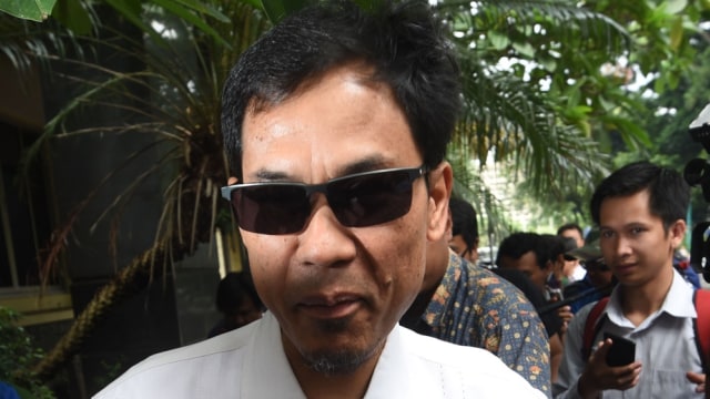 Mantan Jubir FPI Munarman diperiksa Polda Metro Foto: Akbar Nugroho Gumay/Antara