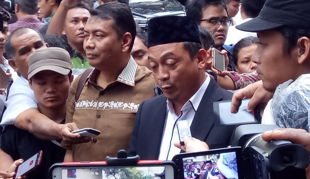 Bachtiar Nasir usai pemeriksaan di polda. (Foto: Teuku Muhammad Valdy Arief/kumparan)