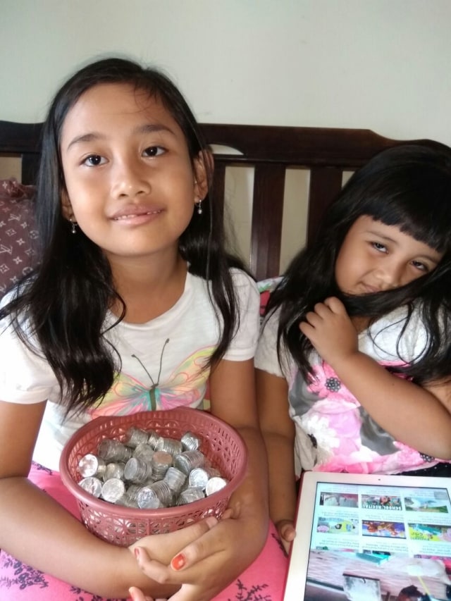Pengumpul koin, Nebu dan Meda. (Foto: Istimewa)