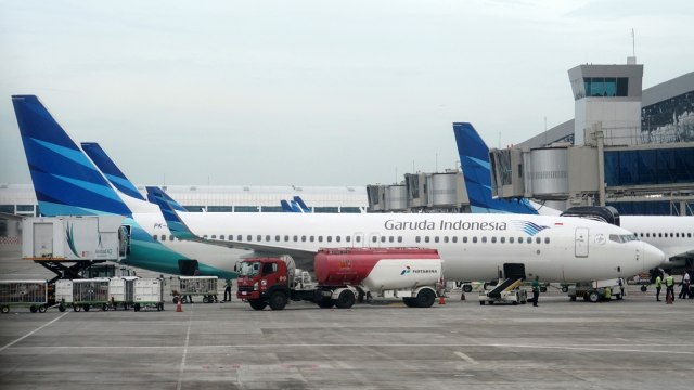 Pesawat Garuda Indonesia. (Foto: Aditia Noviansyah/kumparan)