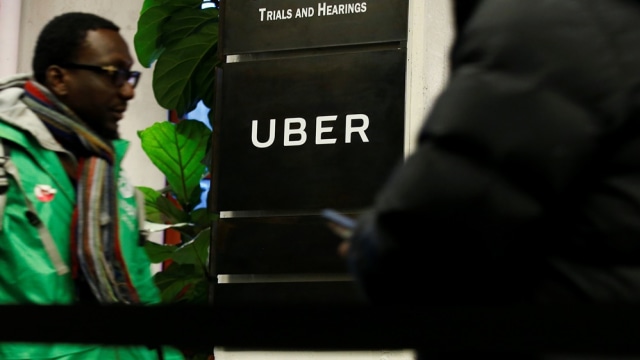 Kantor Uber di Queens, New York. (Foto: Brendan McDermid/Reuters)