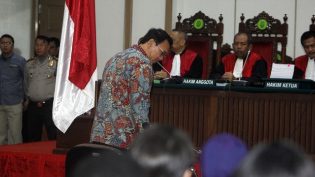 Sidang Ahok yang ke-9. (Foto: POOL/Isra Triansyah)