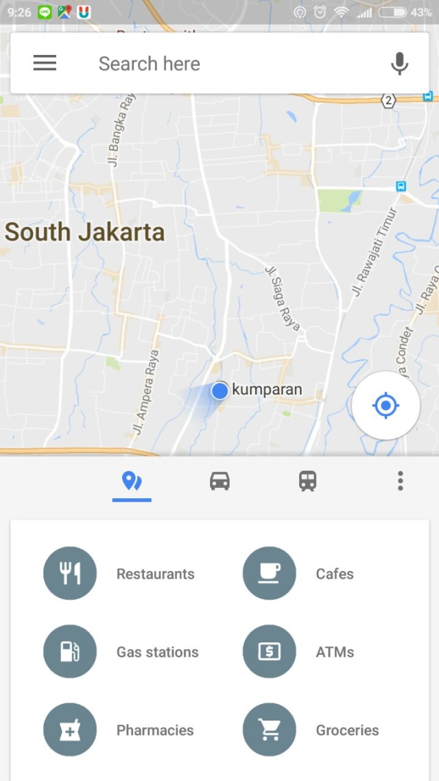 Tampilan baru Google Maps. (Foto: Jofie Yordan/kumparan)
