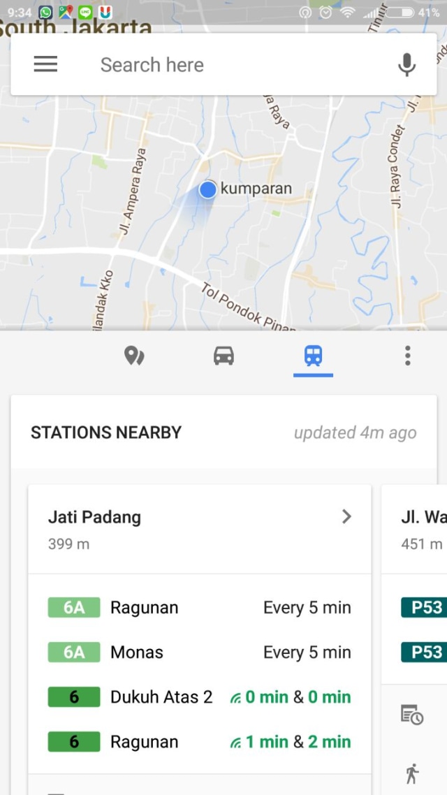 Tampilan baru Google Maps. (Foto: Jofie Yordan/kumparan)