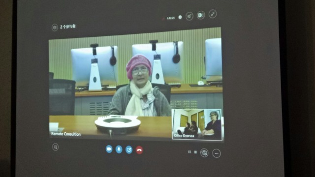 Yana Zein teleconference di Menara Citicon (Foto: D.N. Mustika Sari/kumparan)