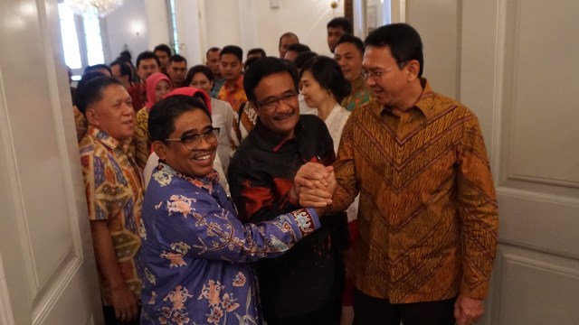 Sumarsono bersama Basuki dan Djarot (Foto: Aditia Noviansyah/kumparan)