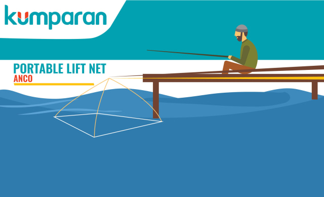 Portable lift net. (Foto: Muhammad Faisal Nu'man/kumparan)