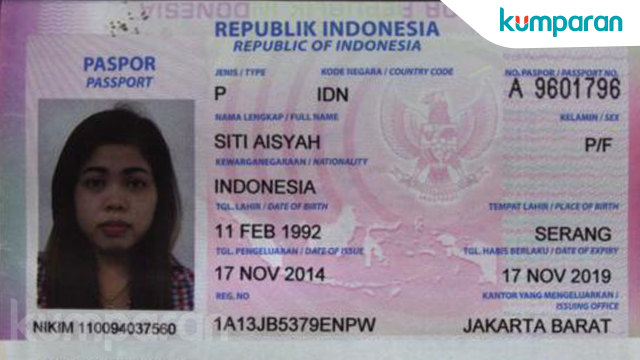 Paspor Siti Aisyah (Foto: Istimewa)