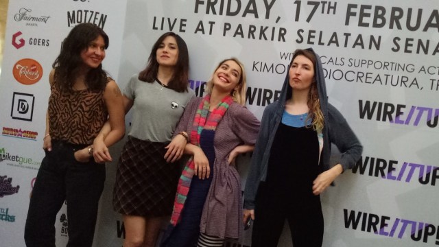 Konferensi pers Warpaint live in Jakarta. (Foto: Prabarini Kartika/kumparan)