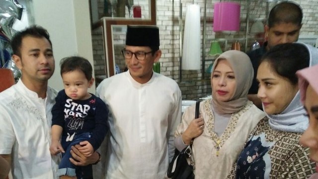 Sandiaga Uno dan Raffi Ahmad. (Foto: Munady/kumparan)