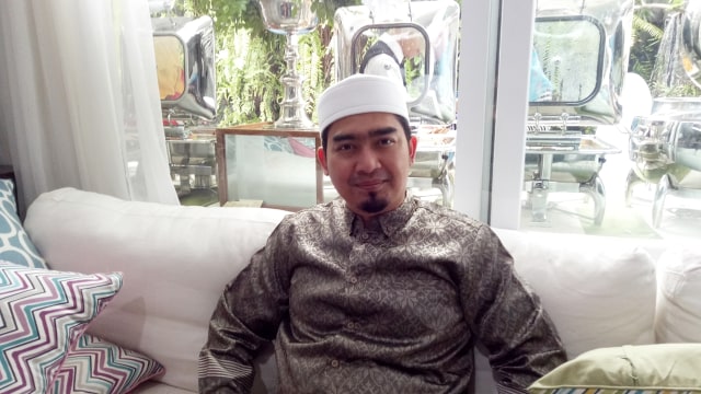 Ustad Solmed menghadiri acara Raffi Ahmad. Foto: Yurika Kencana/kumparan