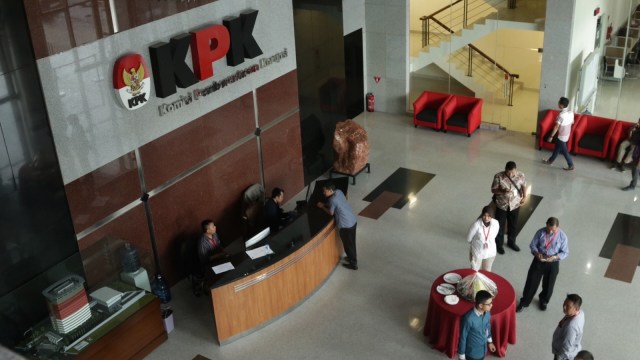 Suasana loby gedung baru KPK. (Foto: Fanny Kusumawardhani/kumparan)