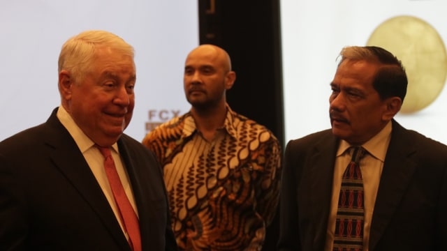 CEO Freeport Richard Aderkson dan Chappy Hakim. (Foto: Fanny Kusumawardhani/kumparan)