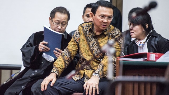 Sidang Ahok mendengarkan keterangan ahli. (Foto: M Agung Rajasa/Antara)