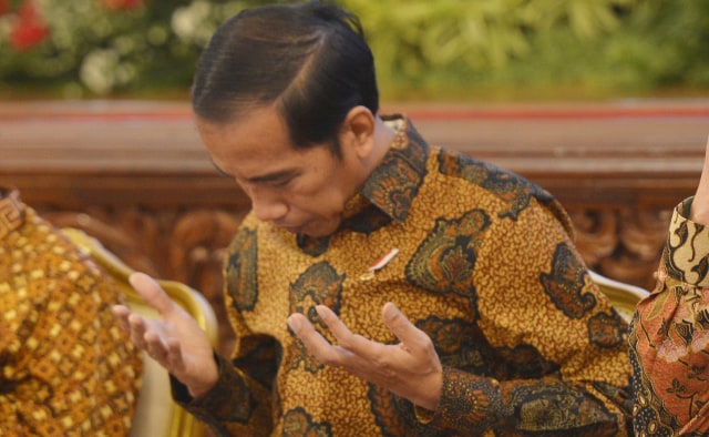 Presiden Jokowi di Istana Negara Foto: Rosa Panggabean/Antara