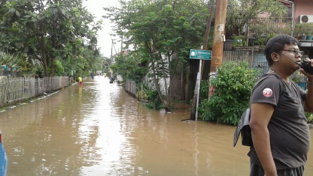 Banjir di Harapan Baru, Bekasi Barat (Foto: Dok Warga Harapan Baru)
