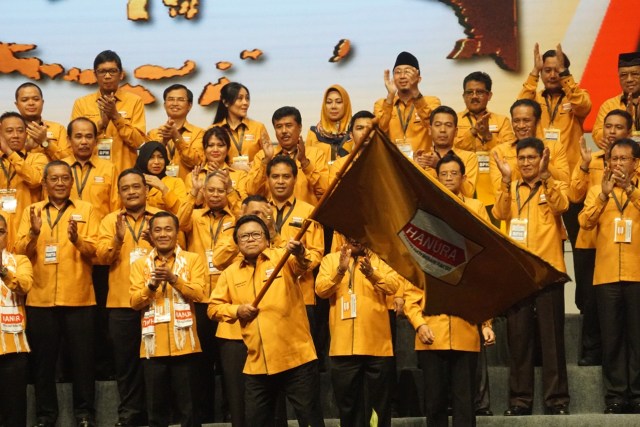 Pelantikan dan pengukuhan pengurus DPP Hanura. (Foto: Aditia Noviansyah/kumparan)