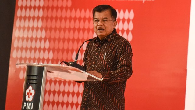 Wapres Jusuf Kalla di acara PMI (Foto: Hafidz Mubarak A./ANTARA)