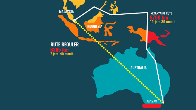 Rute Perjalanan Netanyahu (Foto: Muhammad Faisal Nu'man/kumparan)