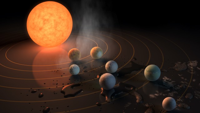 Ilustrasi sistem galaksi Trappist-1. (Foto: NASA / JPL-Caltech)
