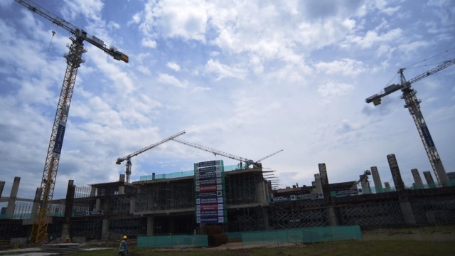 Pembangunan Bandara Kertajati (Foto: Akbar Nugroho Gumay/Antara)