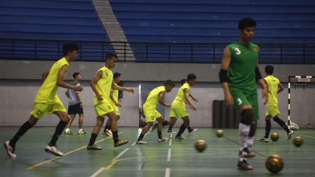 Suasana latihan dan seleksi pemain Timnas Futsal. (Foto: ANTARA/Andreas Fitri Atmoko)