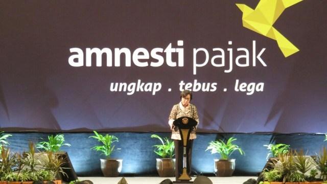 Sri Mulyani memberikan sambutan. (Foto: Yudhistira Amran Saleh/kumparan)