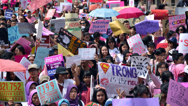 Women's March Jakarta 2017. (Foto: Antara/Aprillio Akbar)