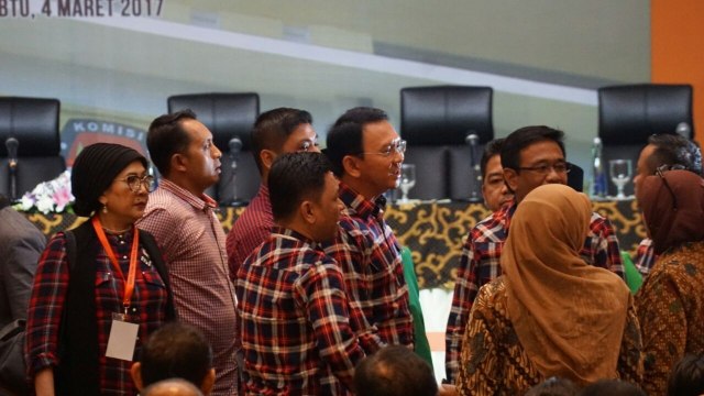 Ahok di Hotel Borobudur di acara KPUD DKI (Foto: Aditia Noviansyah/kumparan)