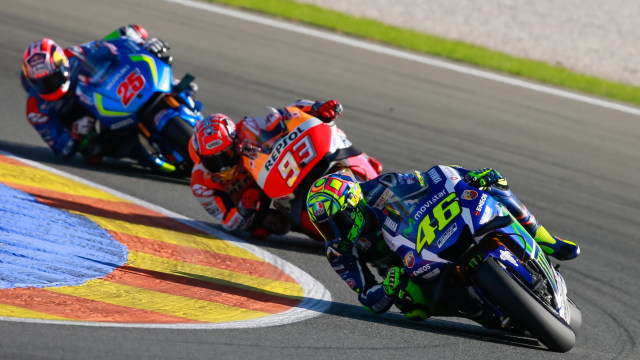 Aksi para pembalap MotoGp di tikungan. (Foto: Dok. MotoGp)