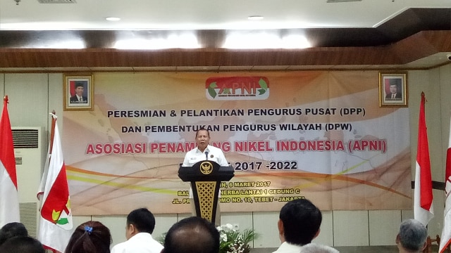 Pelantikan pengurus pusat Asosiasi Penambang Nikel (Foto: Edy Sofyan/kumparan)