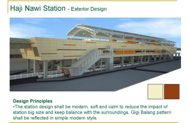 Desain eksterior Stasiun MRT Haji Nawi (Foto: PT. MRT Jakarta)