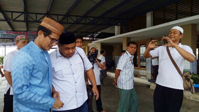 Sandiaga Uno ketika mengikuti acara Maulid Nabi. (Foto: Amanaturrosyidah/kumparan)