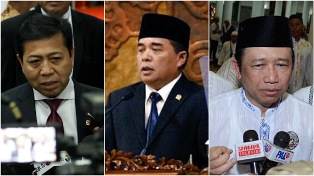 Ketua DPR dalam pusaran kasus korupsi e-KTP (Foto: Berbagai sumber)