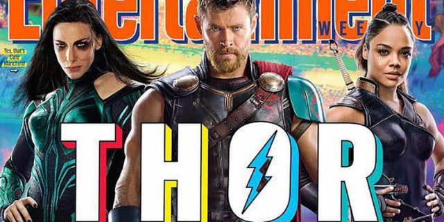 Karakter penting di Thor: Ragnarok (Foto: cover majalah Entertainment Weekly)