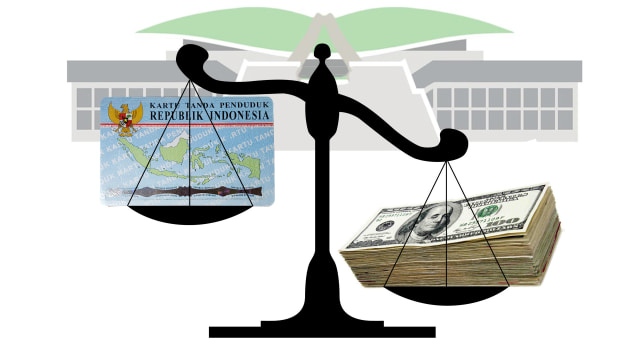 Ilustrasi korupsi e-KTP. (Foto: (Istimewa))