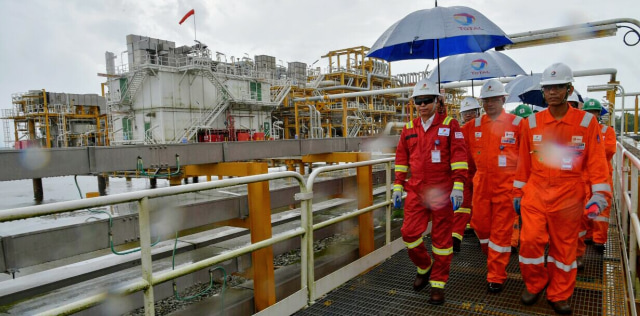 Menteri ESDM kunjungi Blok Mahakam. (Foto: Dok. Kementerian ESDM)