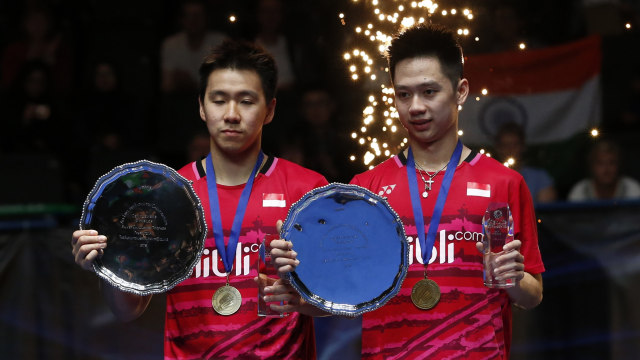 Kevin (kanan) bersama Marcus. (Foto: Andrew Boyers/Reuters)