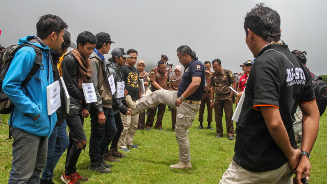 Rekonstruksi Diksar Mapala UNISI UII (Foto: ANTARA FOTO/Mohammad Ayudha)