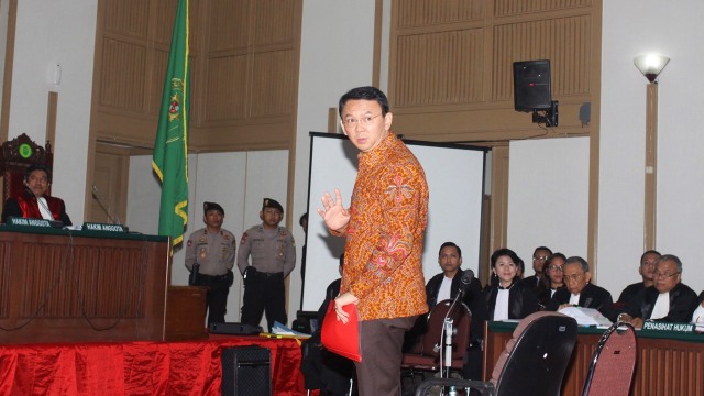 Sidang Ahok ke-14. (Foto: Antara/Reno Esnir)