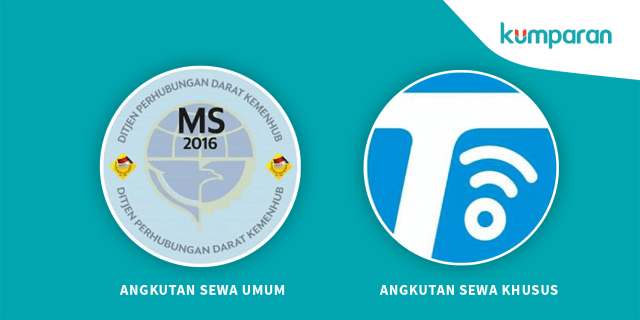 Stiker untuk kendaraan sewa umum dan khusus. (Foto: Kemenhub. Diolah oleh Mateus Situmorang/kumparan)